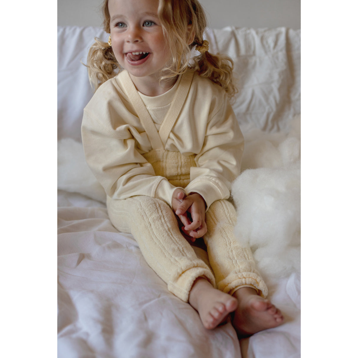 Silly Silas Granny Teddy Footless Tights With Braces Lemon Icing