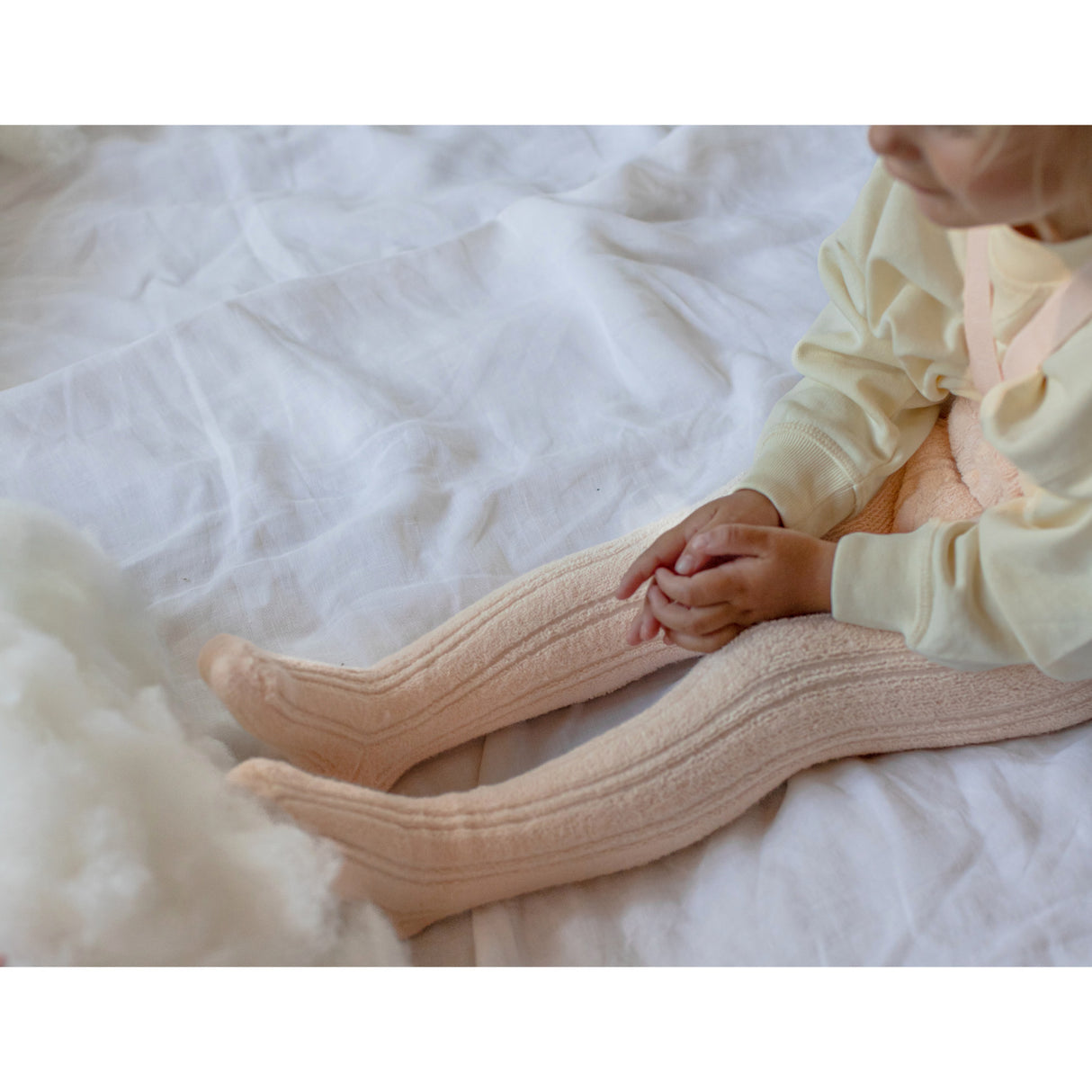 Silly Silas Granny Teddy Tights With Braces Silky Peach