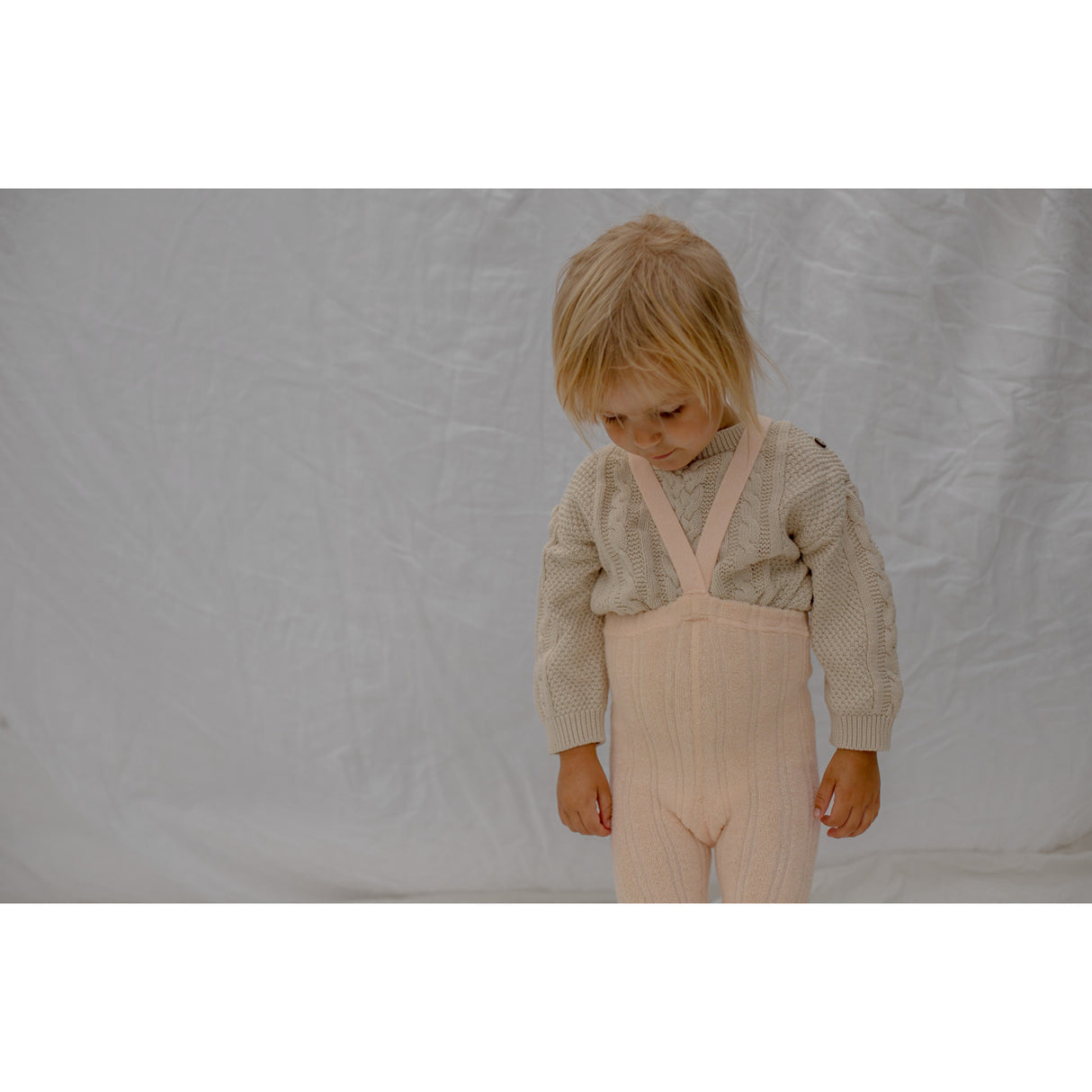 Silly Silas Granny Teddy Tights With Braces Silky Peach