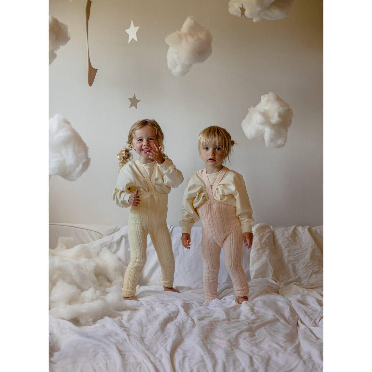 Silly Silas Granny Teddy Tights With Braces Silky Peach