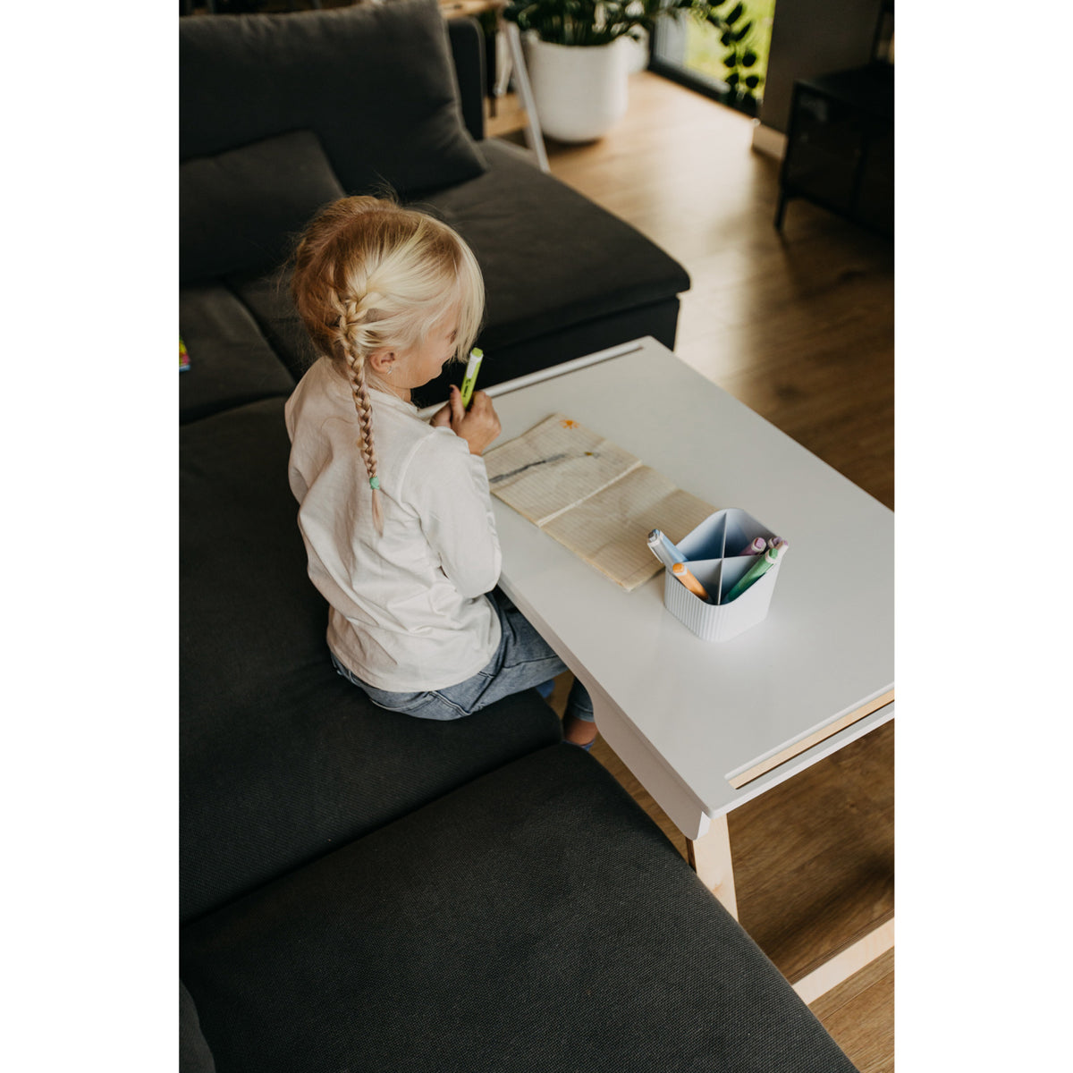 Duck Woodworks White Sensory Table Full Surface