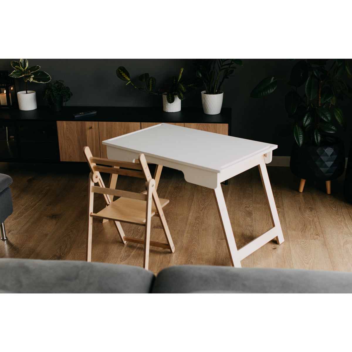 Duck Woodworks White Sensory Table Full Surface
