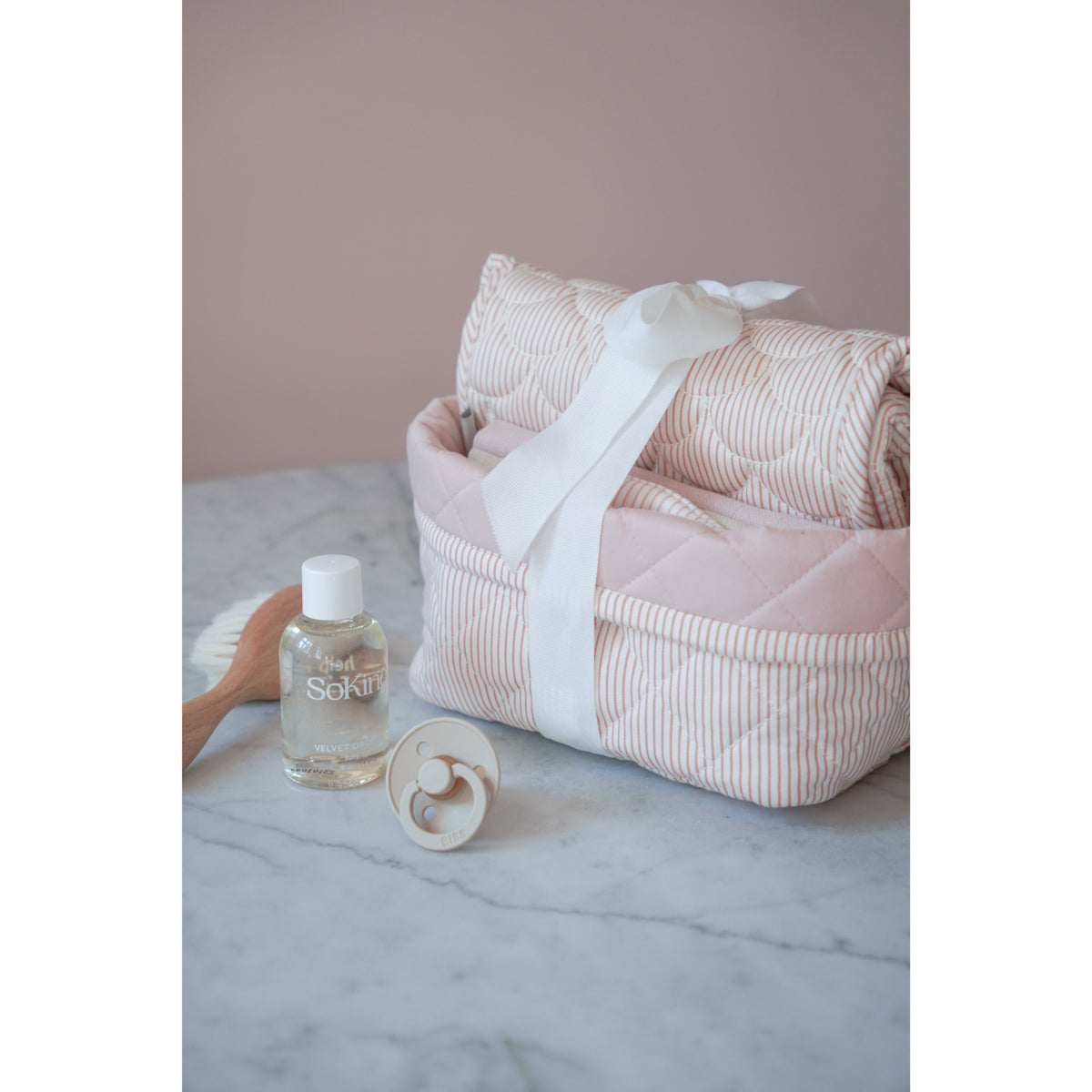 Cam Cam Copenhagen Classic Stripes Rose Baby Care Gift Set