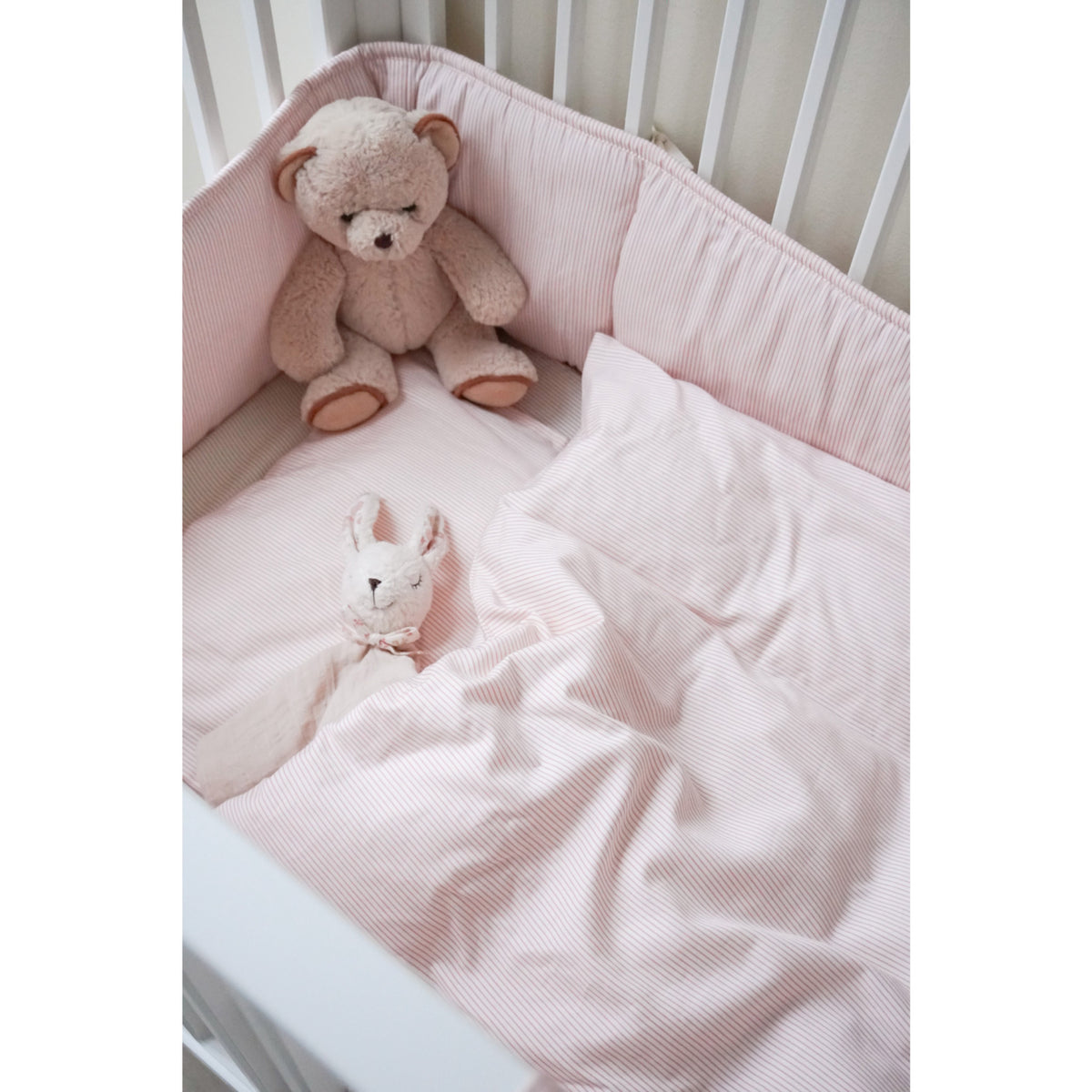 Cam Cam Copenhagen Classic Stripes Rose Cot Bumper