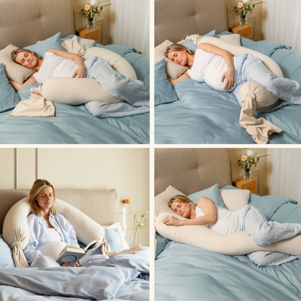 bbhugme Soft White Pregnancy Pillow