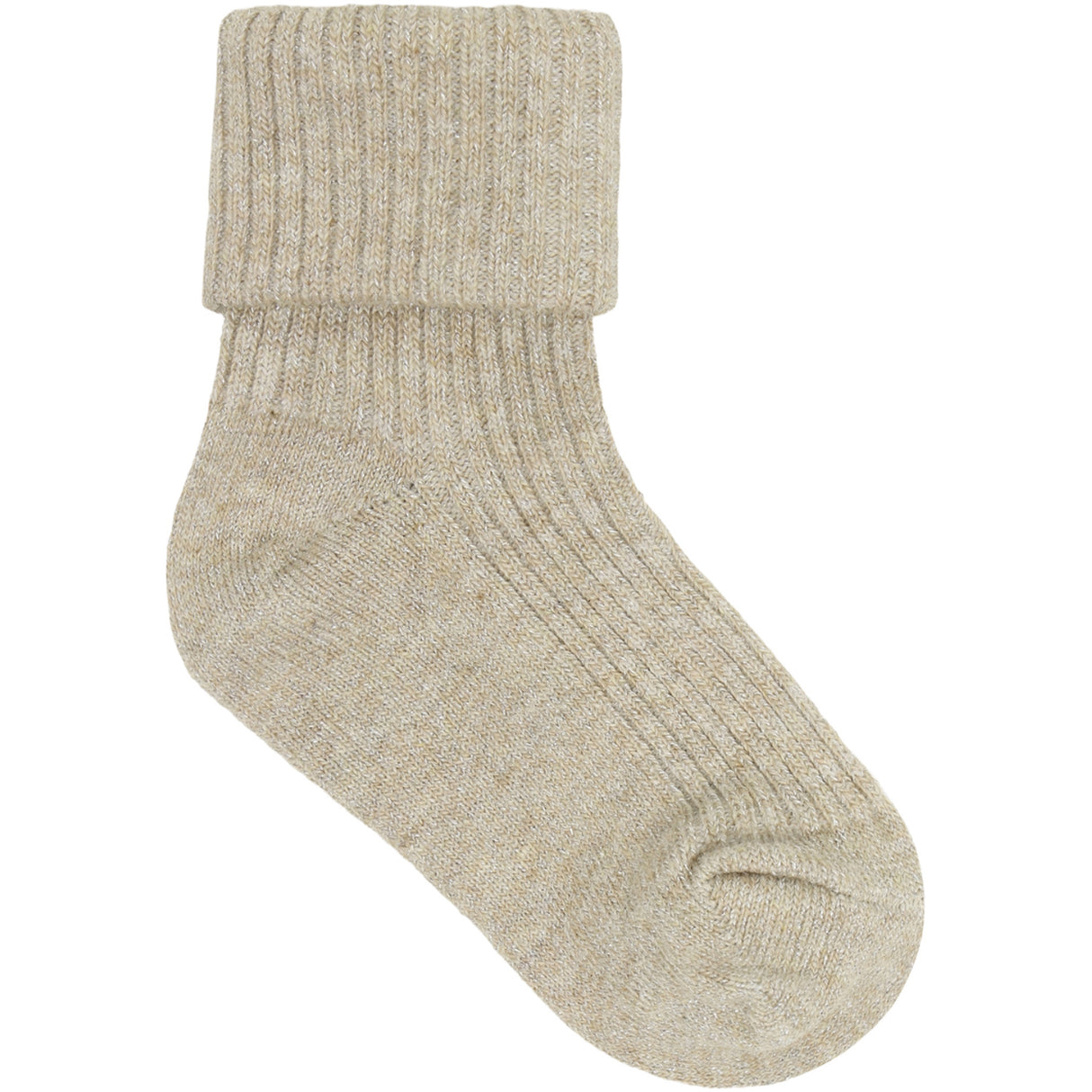 Minymo Silver Mink Baby Rib Socks W.Glit (2-Pack)