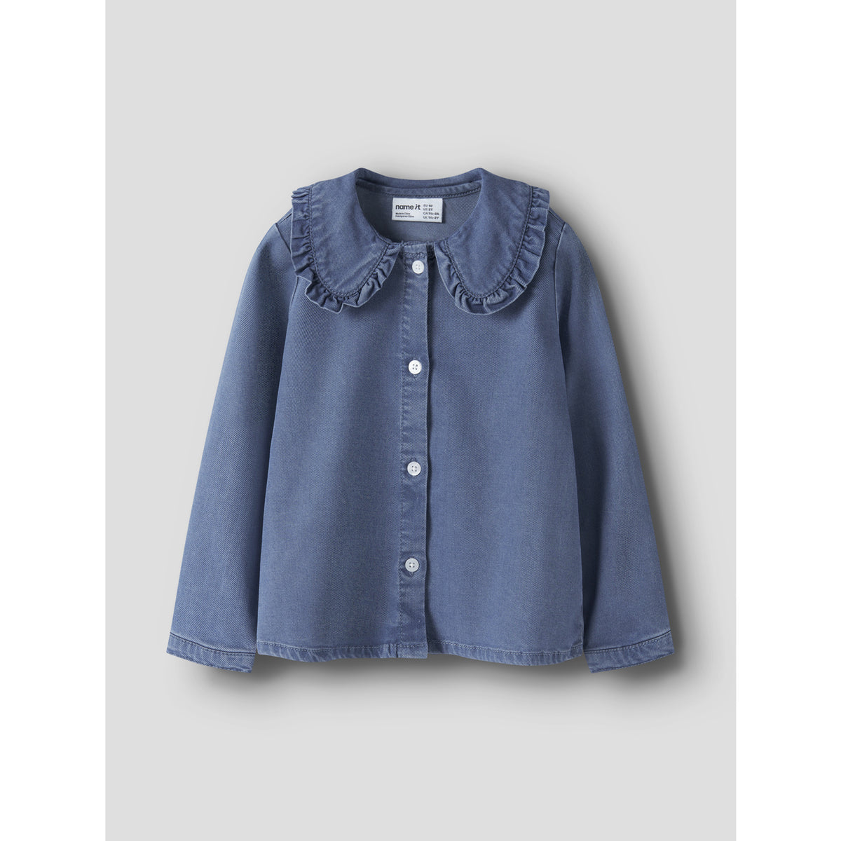 Name It Medium Blue Denim Nmfluna Ls Dnm Shirt 4468-Yb