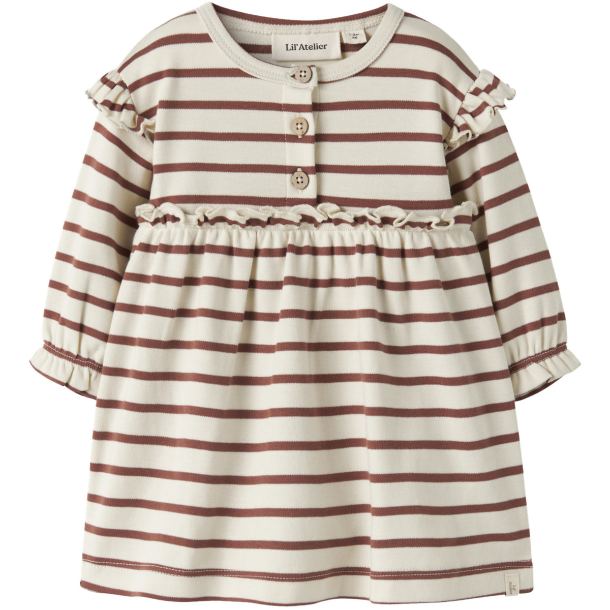 Lil'Atelier Turtledove Maple Syrup Nbflimia Mia Ls Body Dress Lil