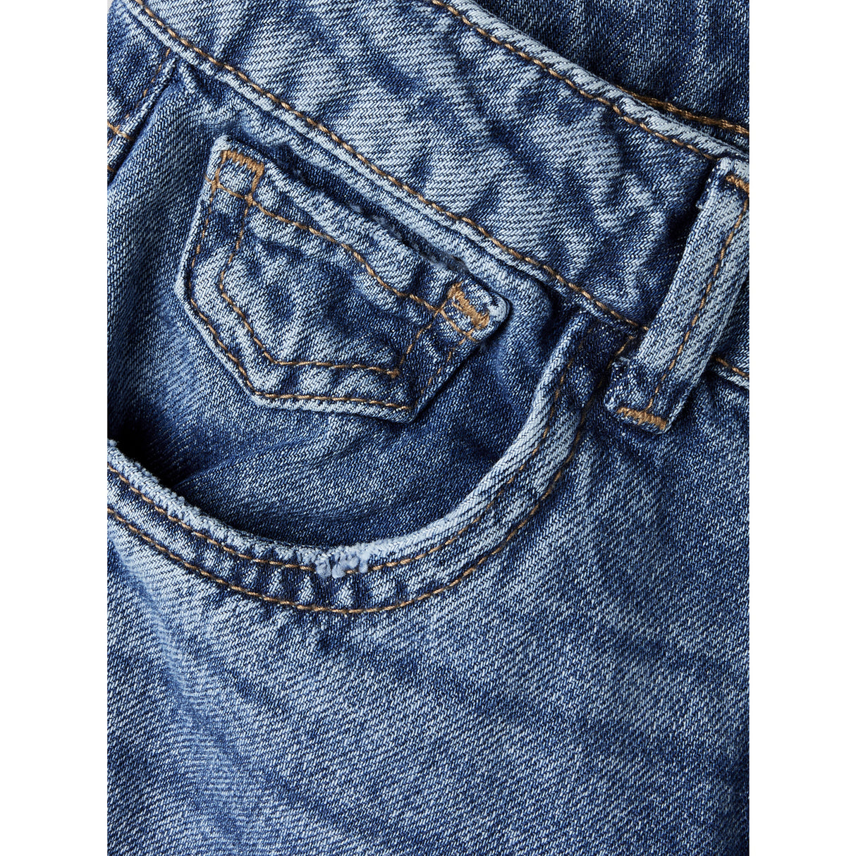 Name It Dark Blue Denim Rose High Waisted Wide Jeans Noos