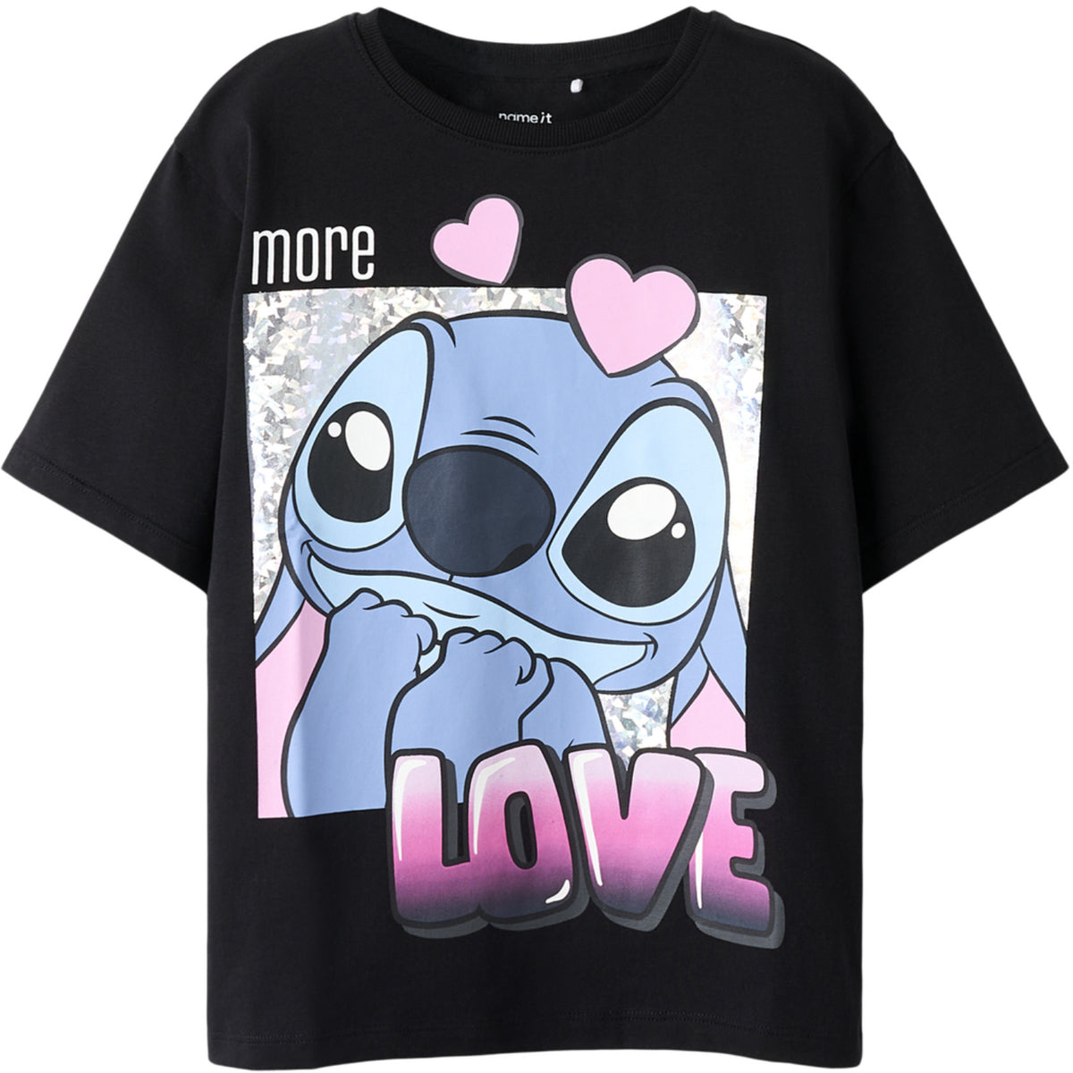 Name It Black Nkffora Stitch Ss Nreg Top Box Noos Wdi