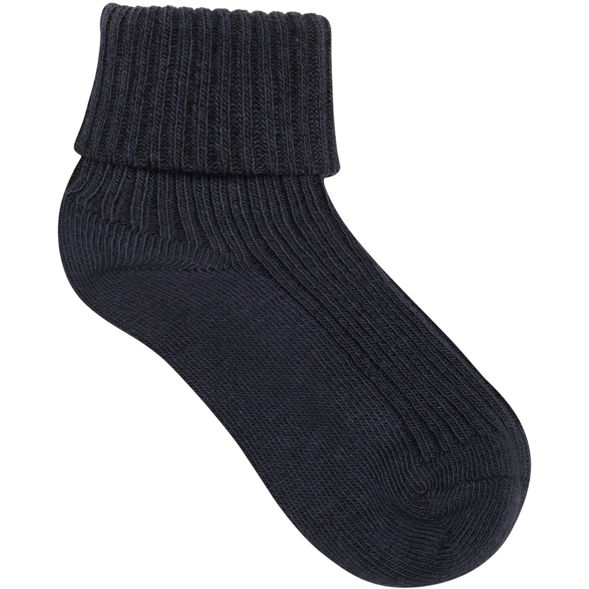 Minymo Blau Gray Baby 2X2 Rib Sock (3-Pack)