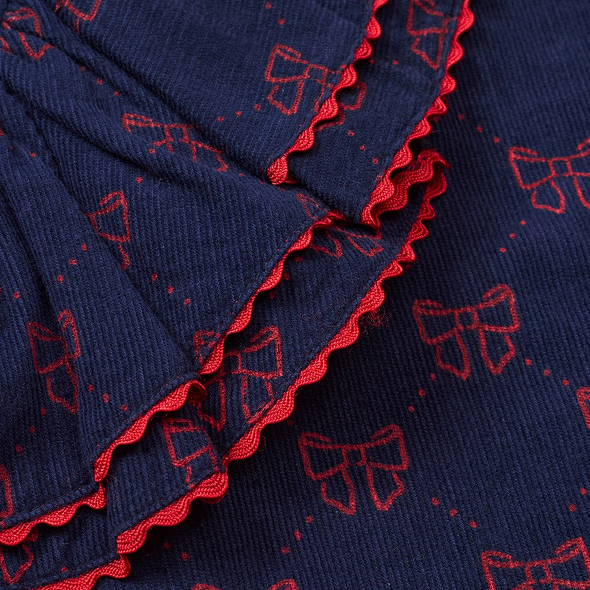 Flöss Navy/Ruby Red Bows Luna Dress