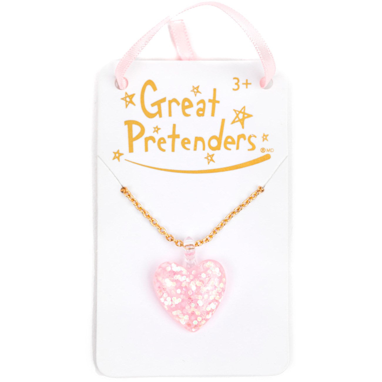 Great Pretenders Boutique Glitter Heart Necklace