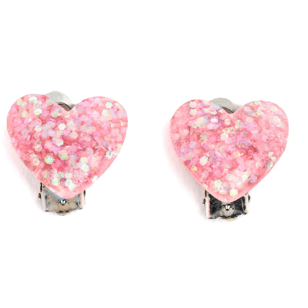 Great Pretenders Boutique Glitter Heart Clip on Earrings