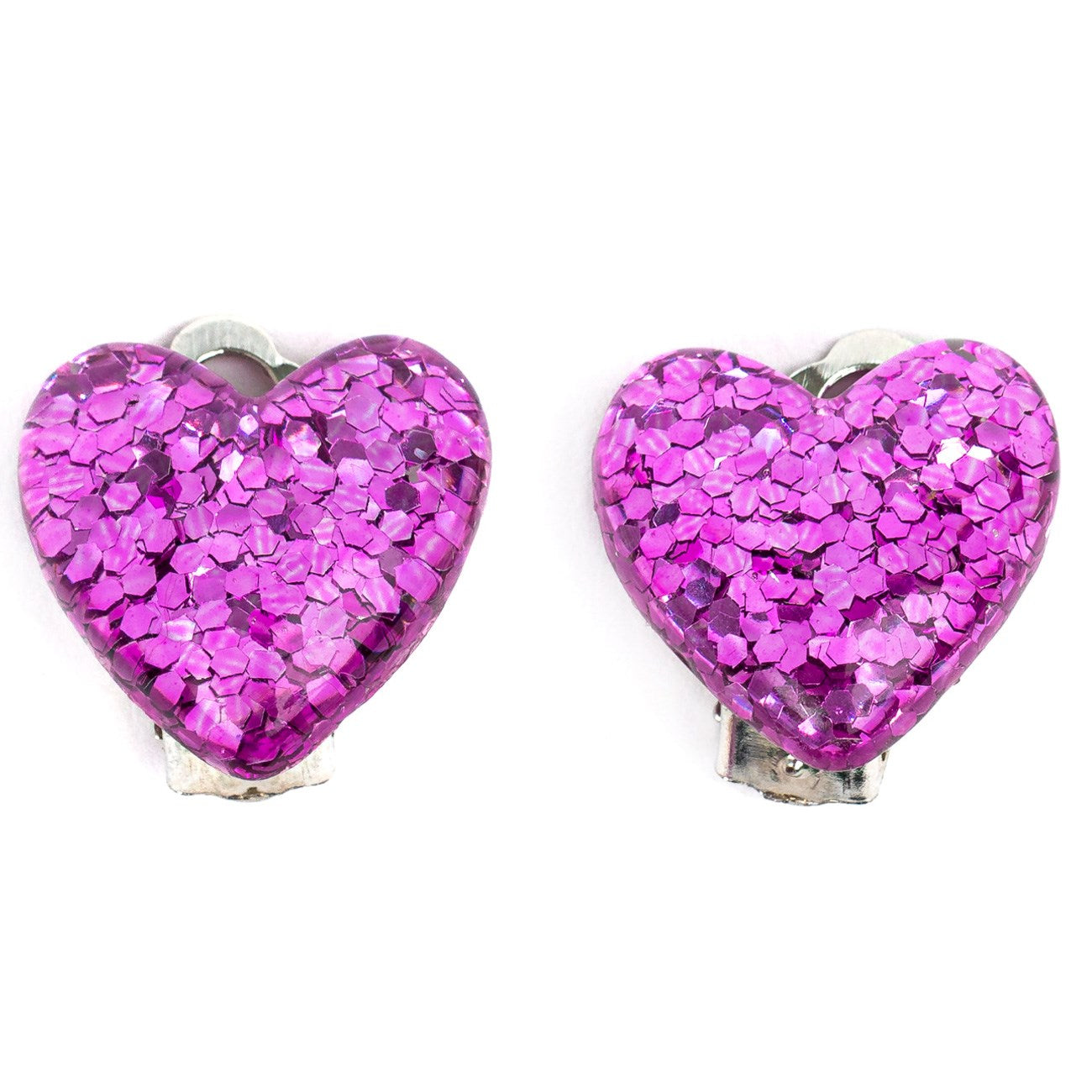 Great Pretenders Boutique Glitter Heart Clip on Earrings 3
