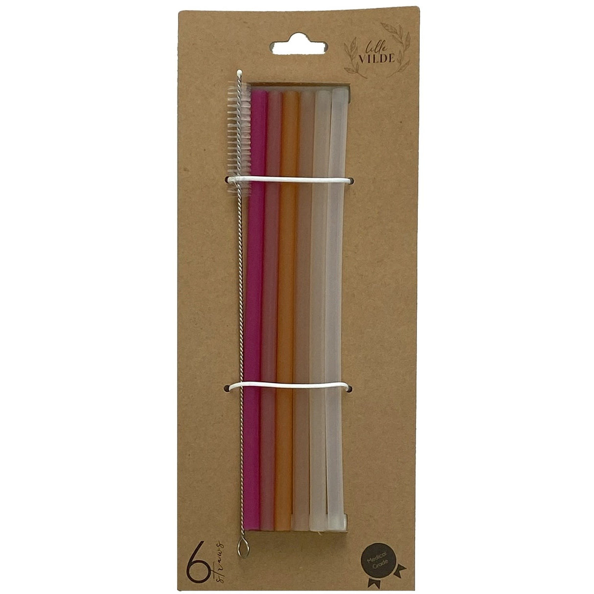 By Lille Vilde Sunset Silicone Straws 6pcs