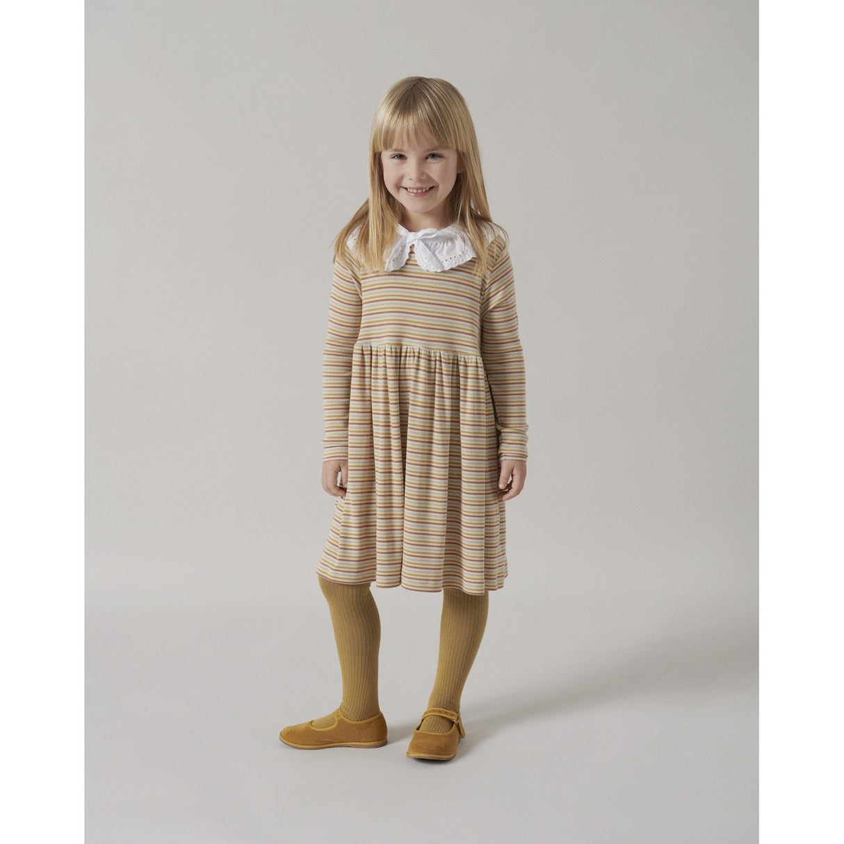 MarMar Modal Rib Autumn Stripe Mix Denka Dress