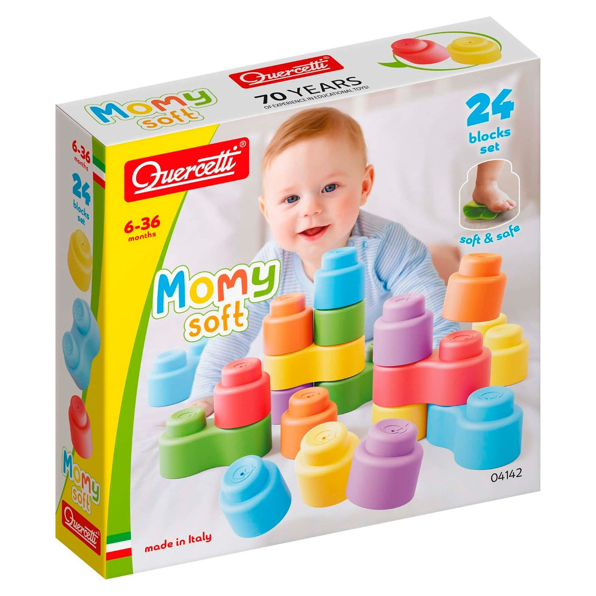 Quercetti Momy Soft 24 Soft Bricks