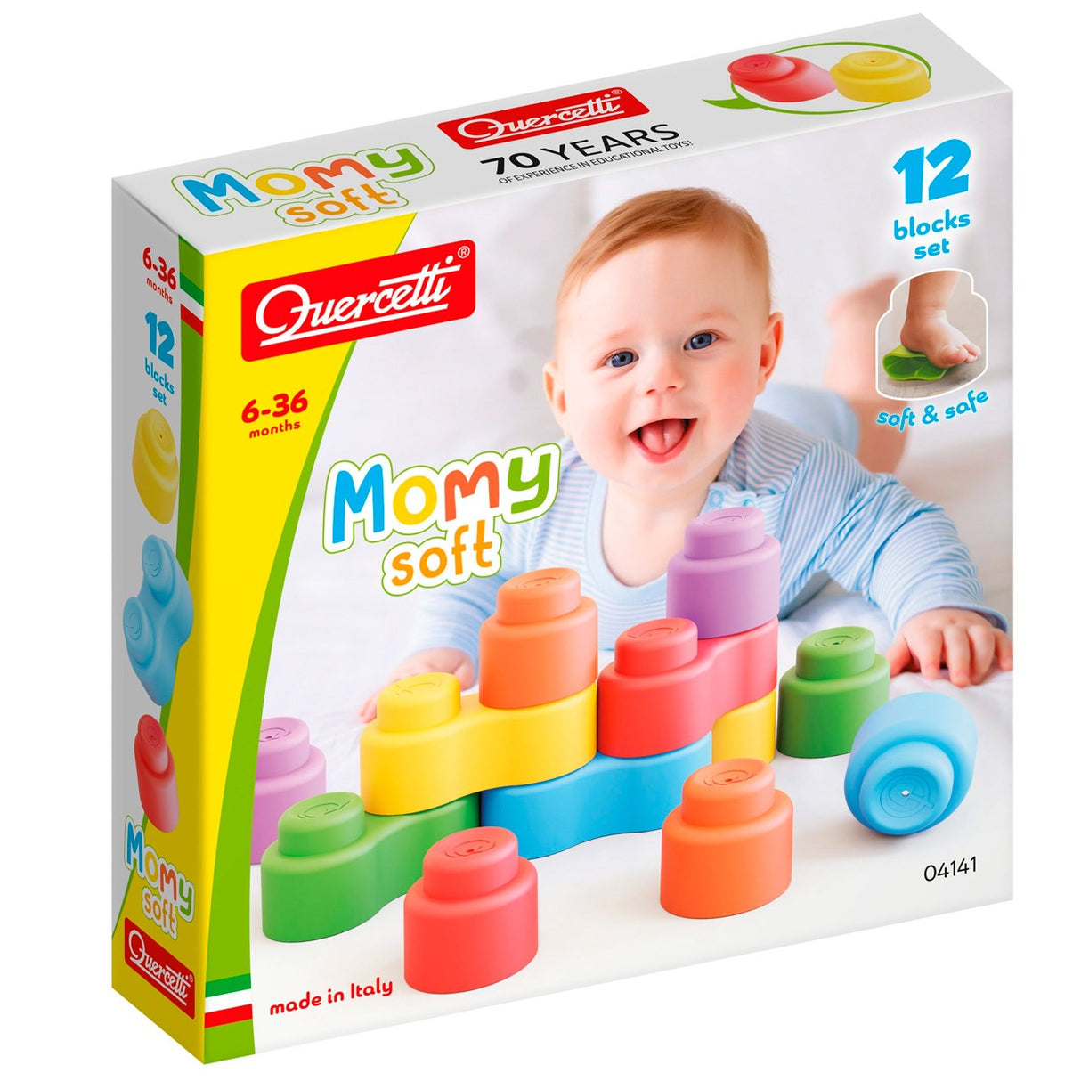 Quercetti Momy Soft 12 Soft Bricks