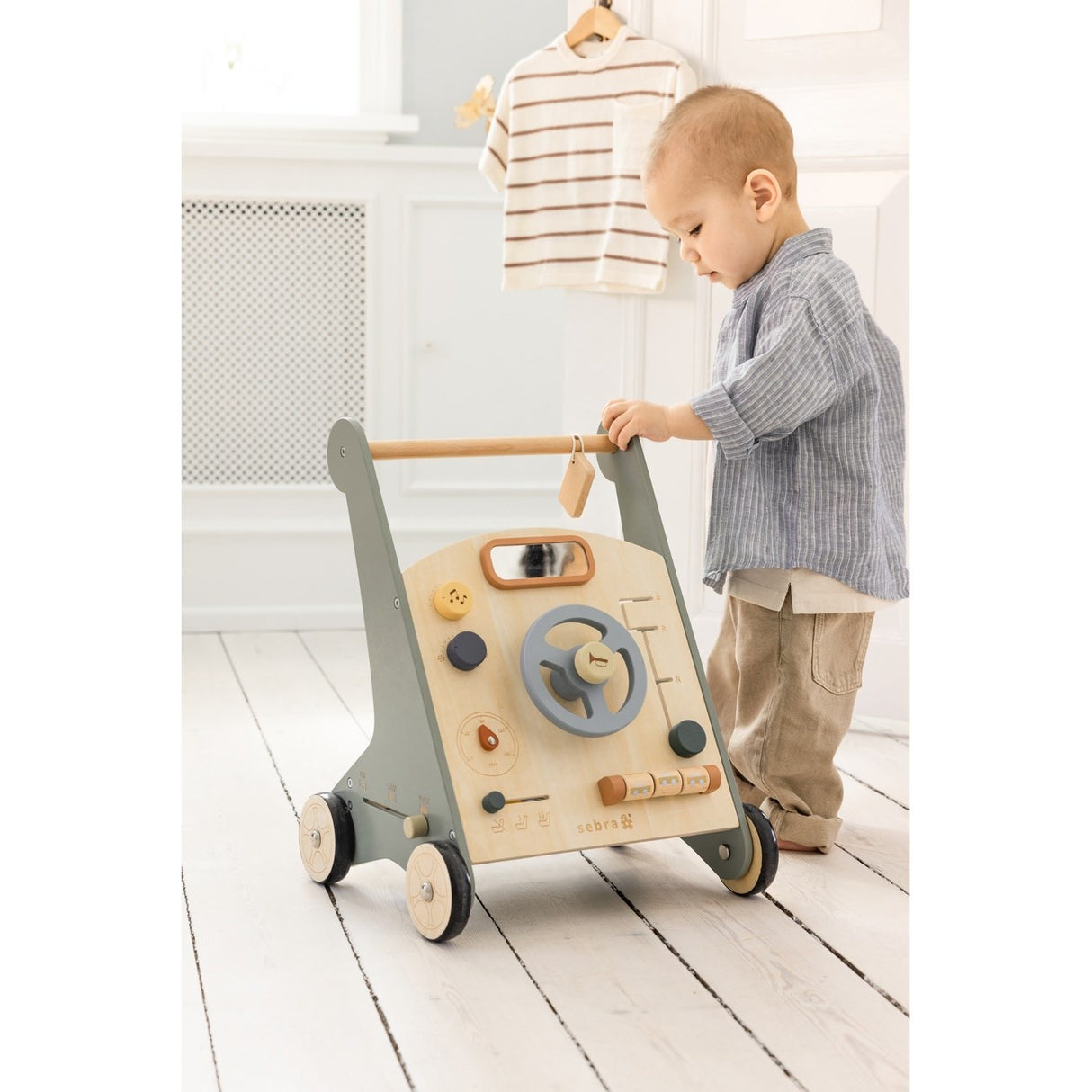 Sebra Wooden Activity Walker Car