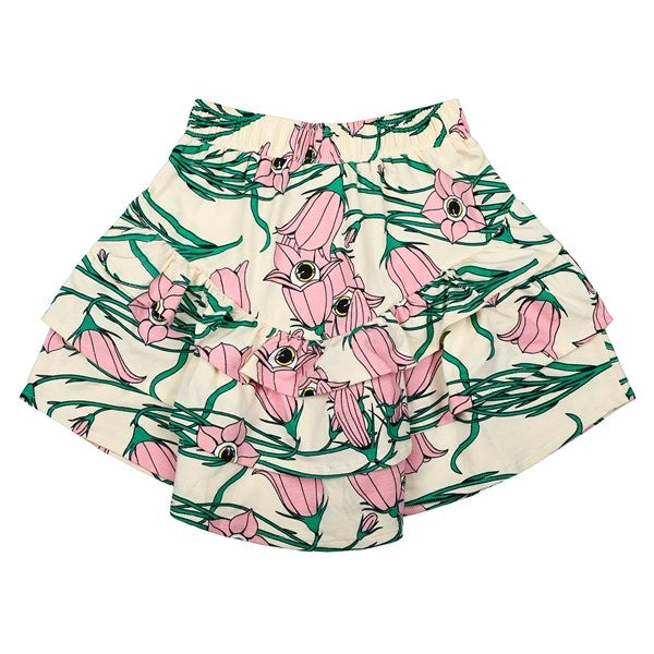 The New White Swan Campanula Flower AOP Kylie Skirt 5