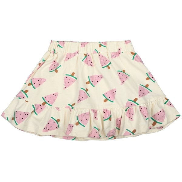THE NEW Siblings White Swan Watermelon AOP Kaya Skirt