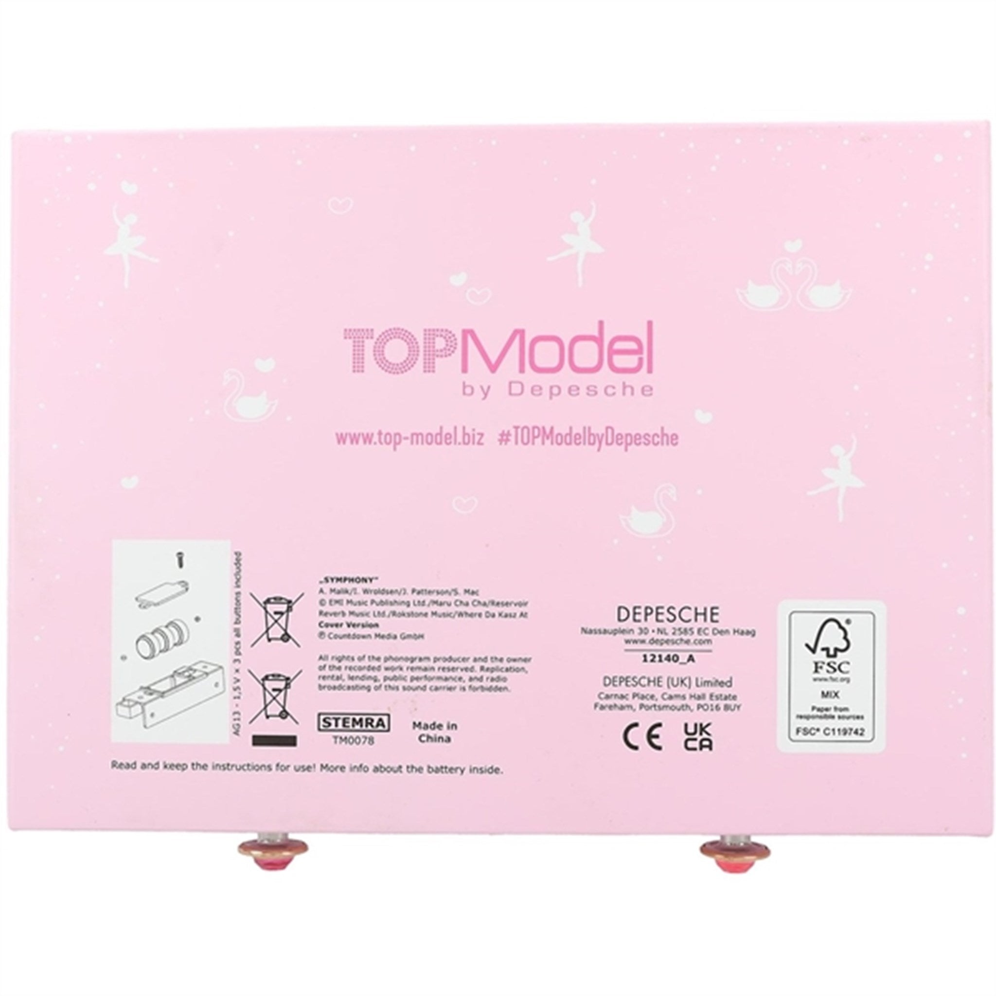 TOPModel Jewellery Box with Code and Music Ballet 5