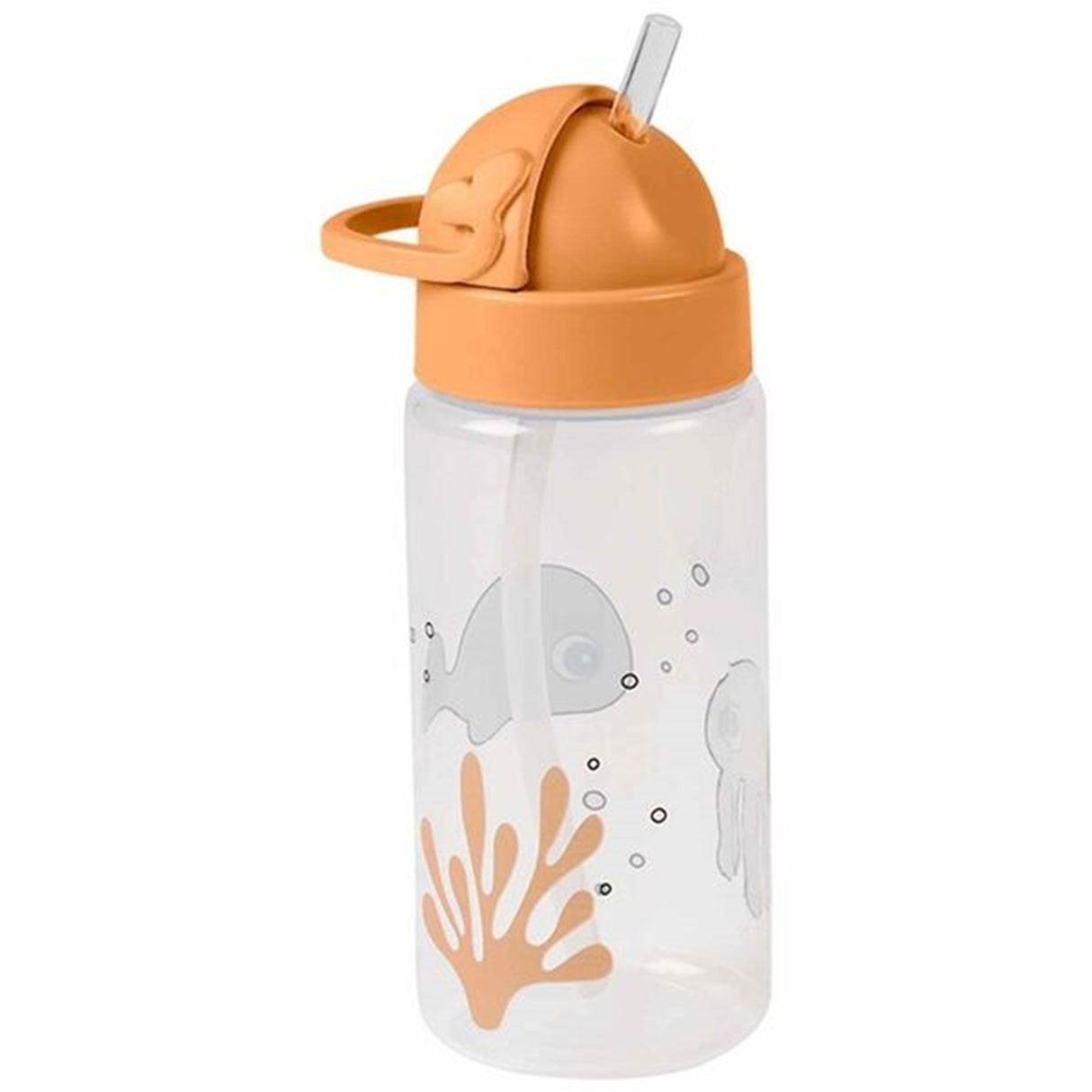 Done by Deer Straw Bottle Sea Friends Mustard/Grey