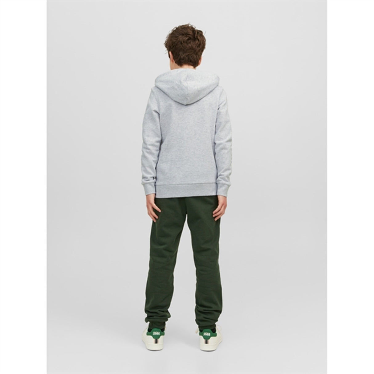 Jack & Jones Junior White Melange Josh Sweat Hoodie