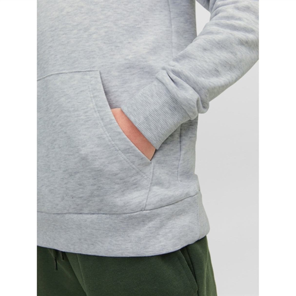 Jack & Jones Junior White Melange Josh Sweat Hoodie