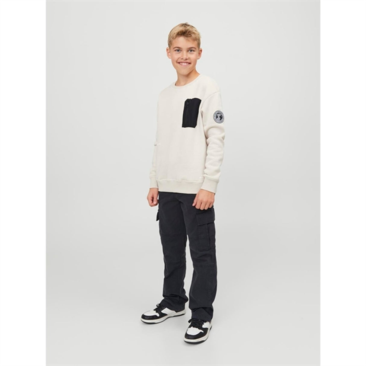 Jack & Jones Junior Black Kane Harlow Cargo Pants Noos
