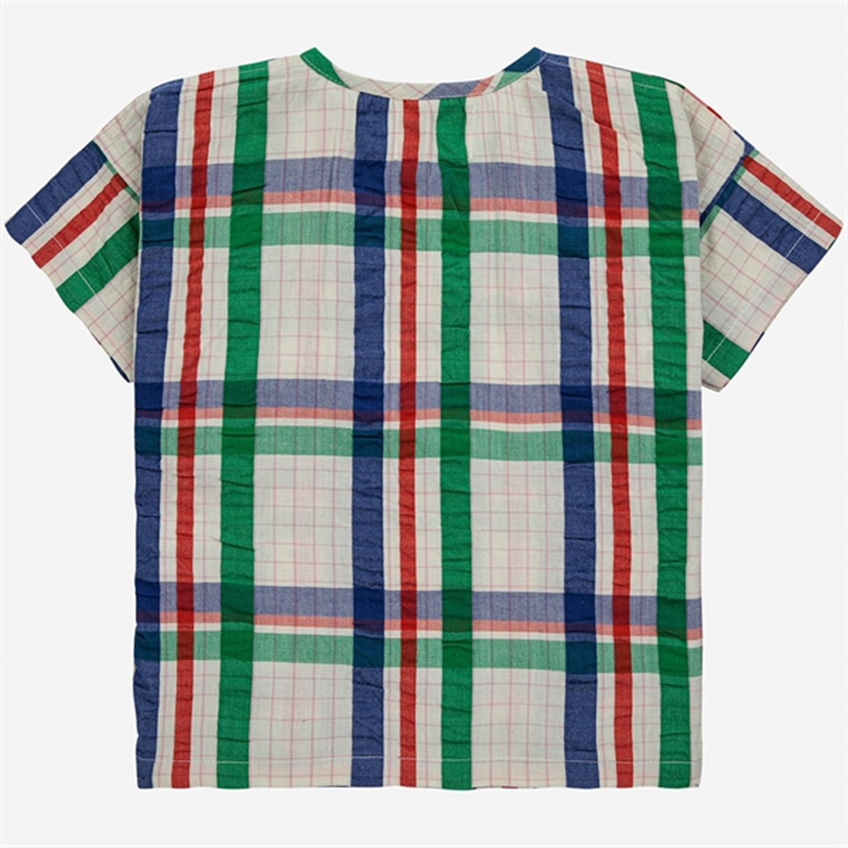 Bobo Choses Baby Madras Checks Woven Shirt Short Sleeve Multicolor