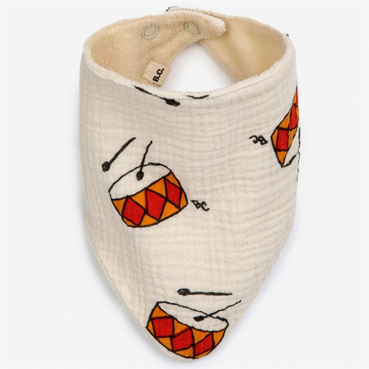 Bobo Choses Baby Play The Drum Bib Offwhite