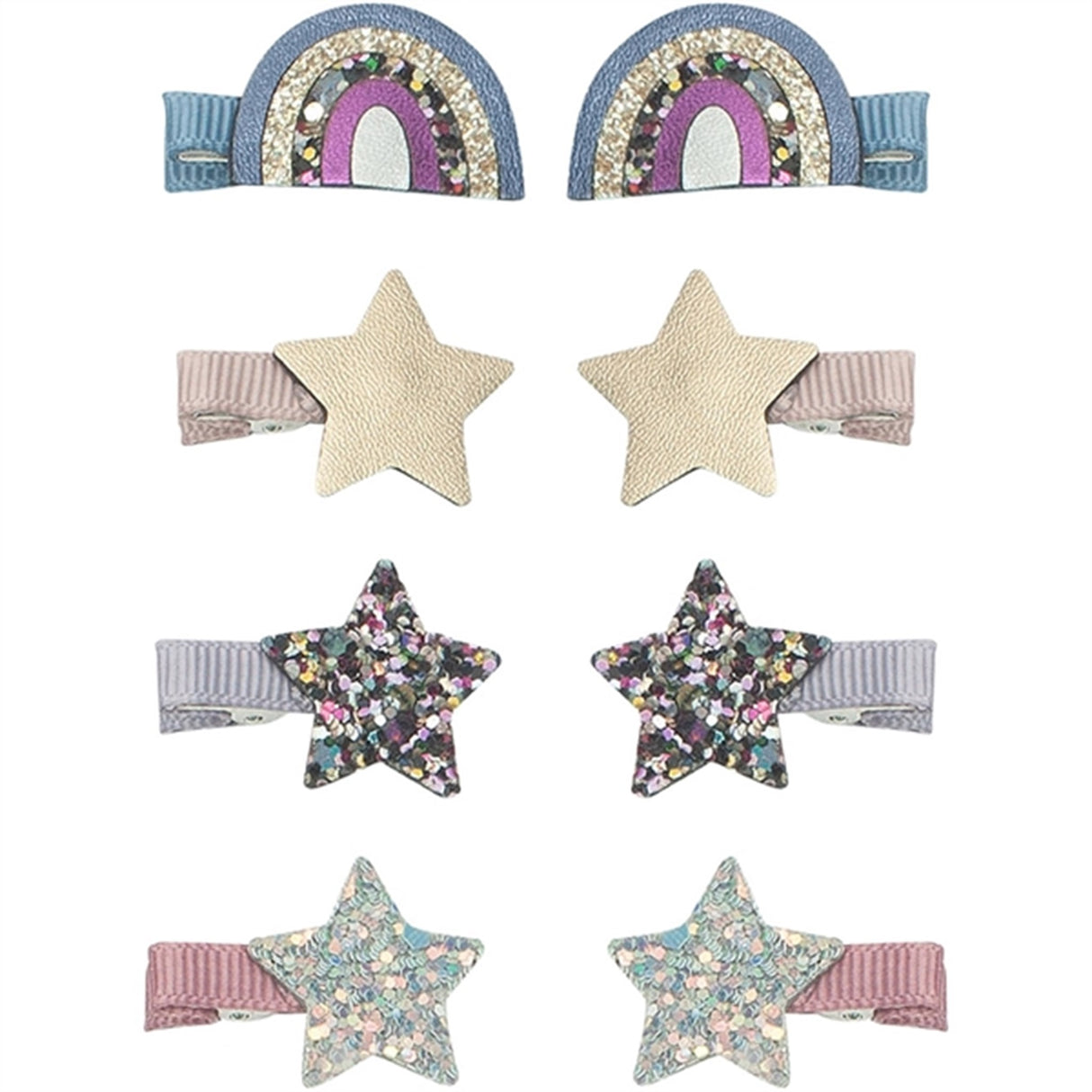 Mimi & Lula 8 Hair Clips Mini Over The Rainbow Ziggy