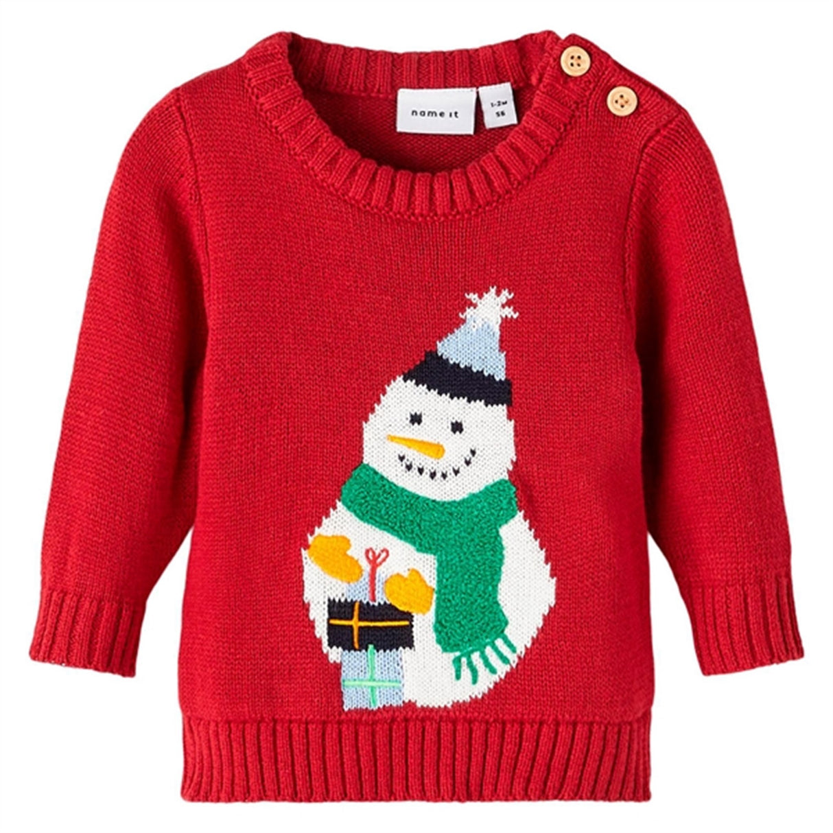 Name it Jester Red Rulle Knit Sweater