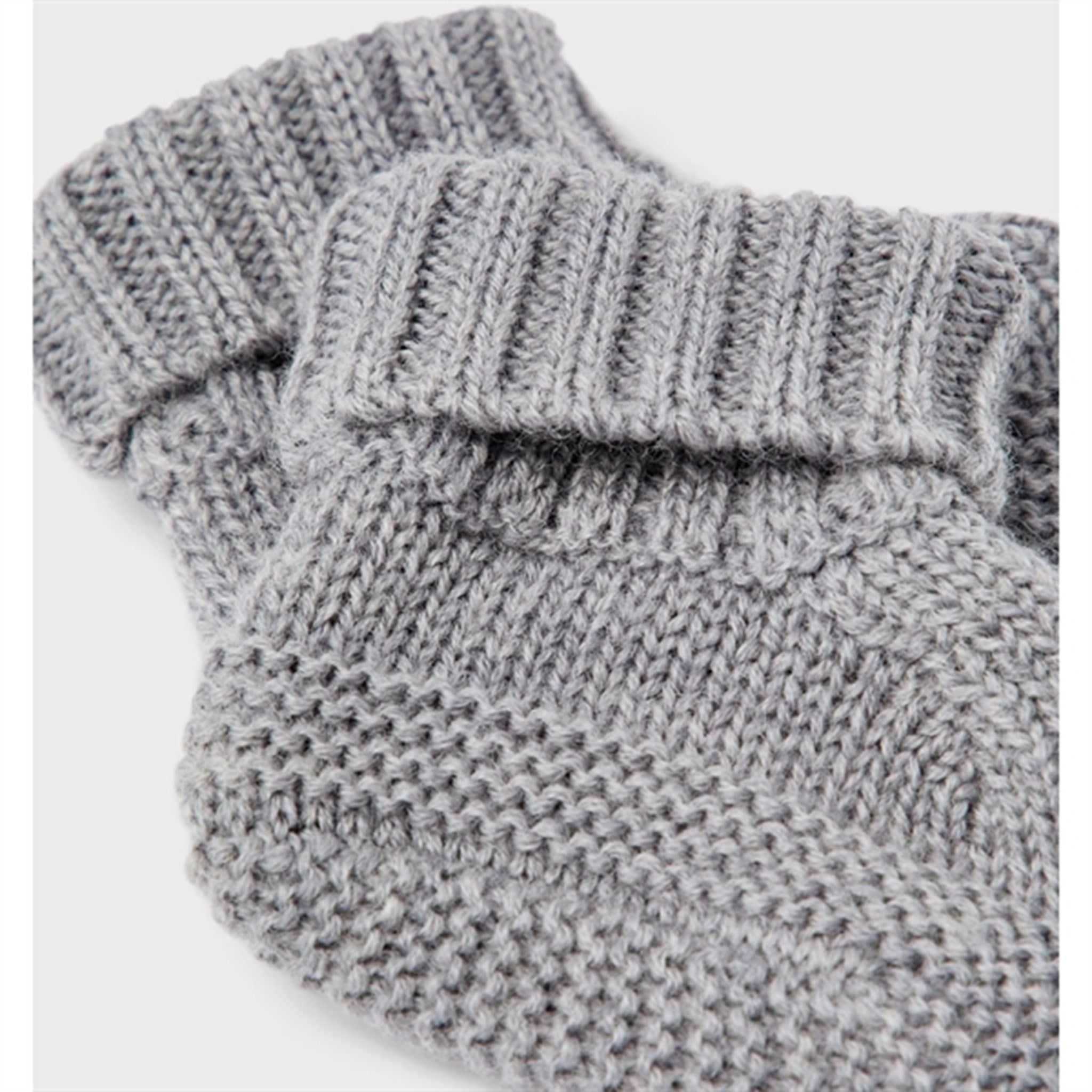 Name it Grey Melange Runi Wool Knit Slippers 2
