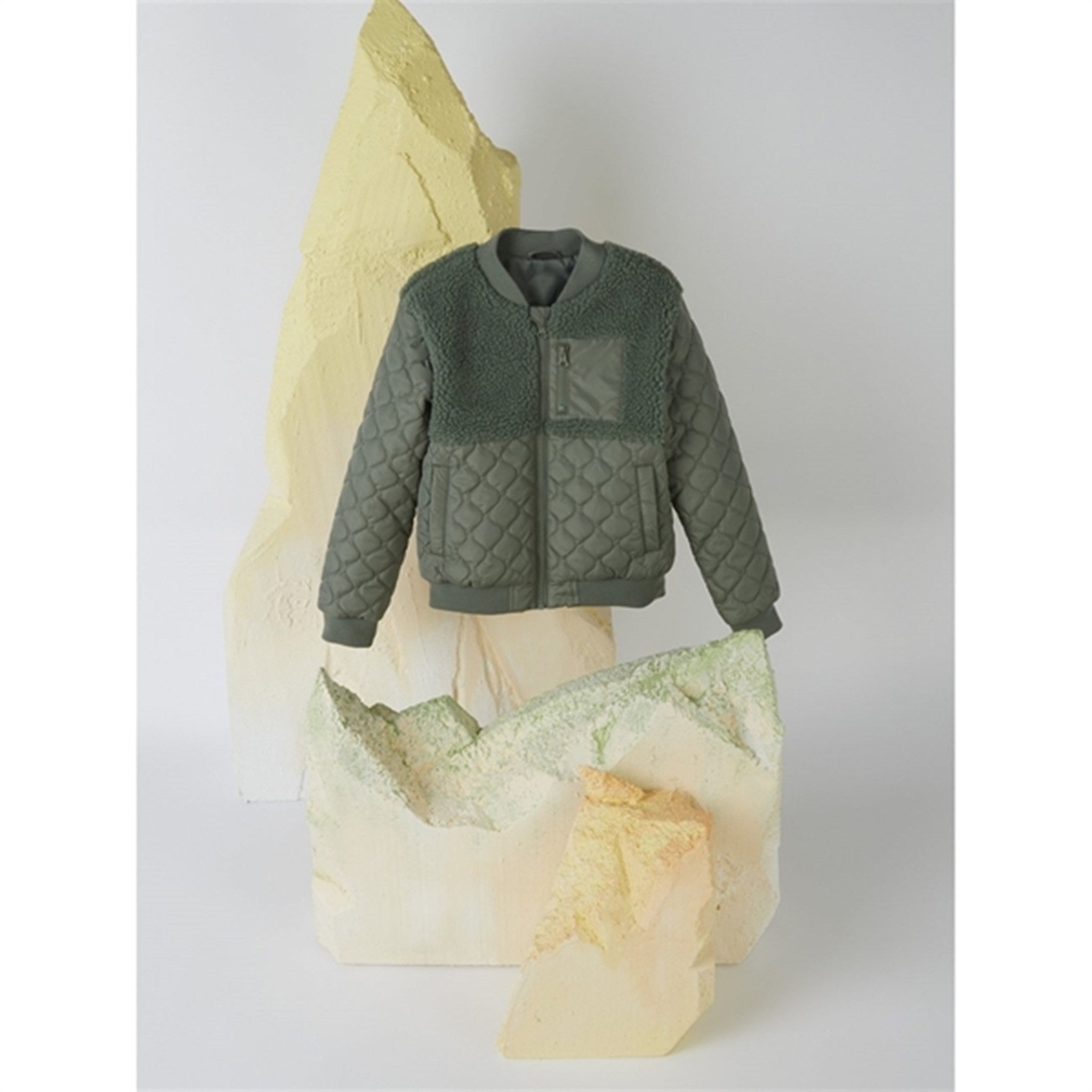 Name it Agave Green Member Quilted Jacket 2
