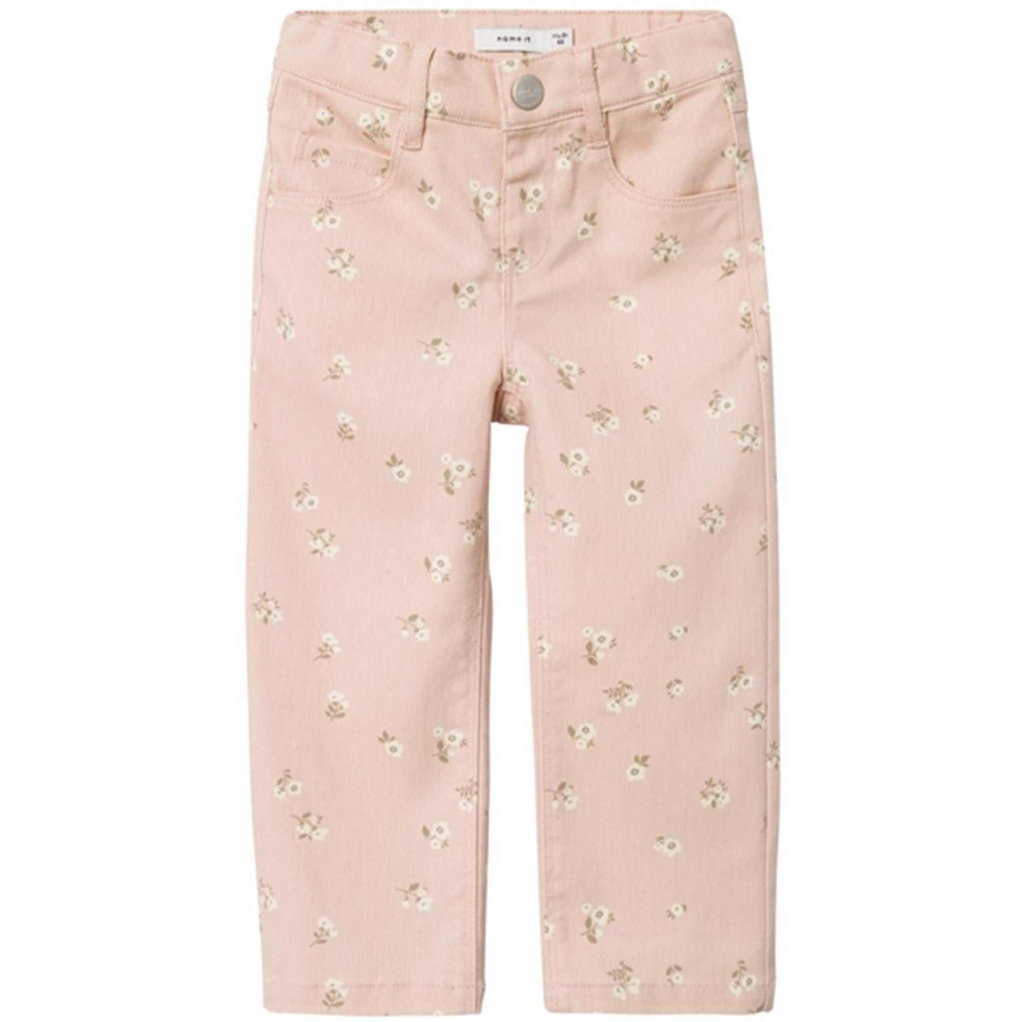 Name it Sepia Rose Floral Rose Straight Twill Pants