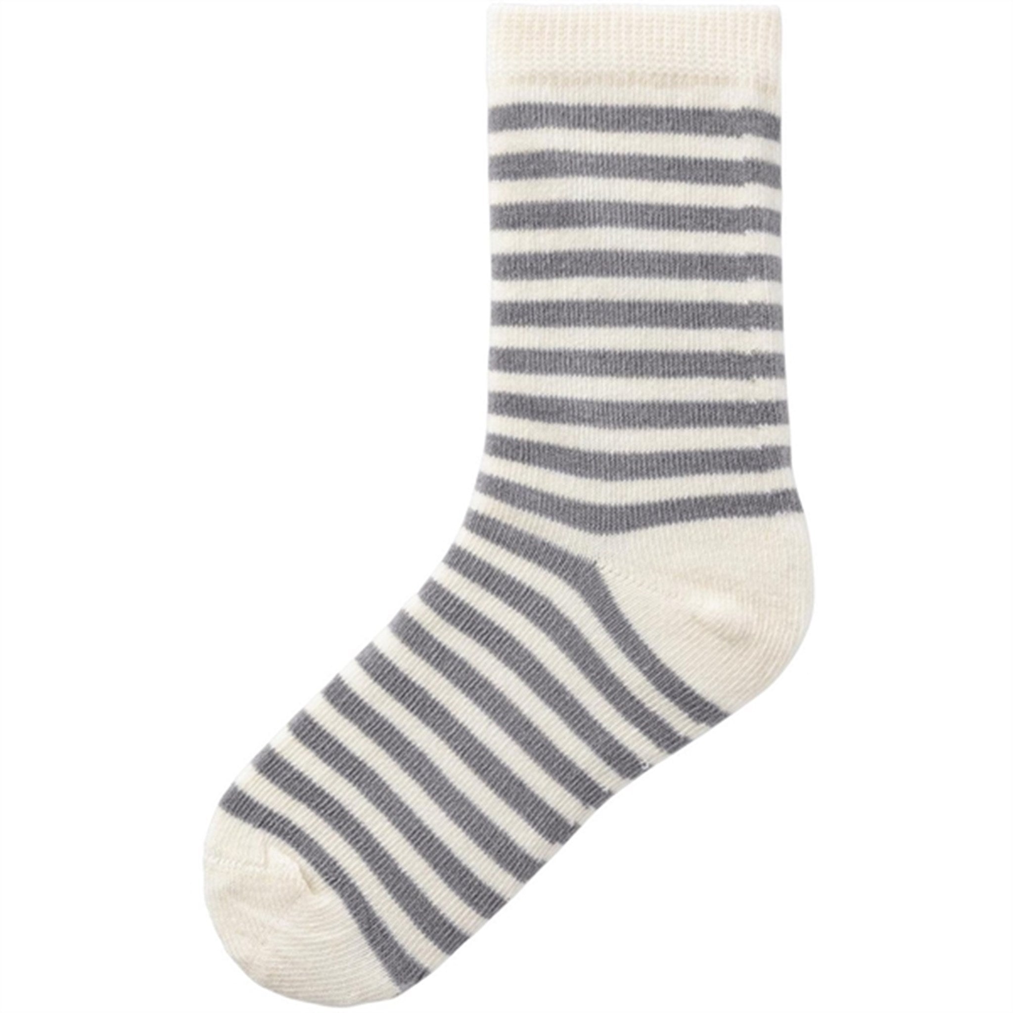 Lil'Atelier Silver Filigree Elove Stripe Socks