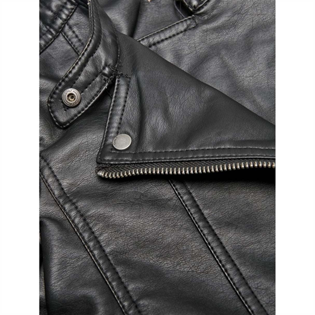 Kids ONLY Black Freya Faux Læder Biker Jacket Noos