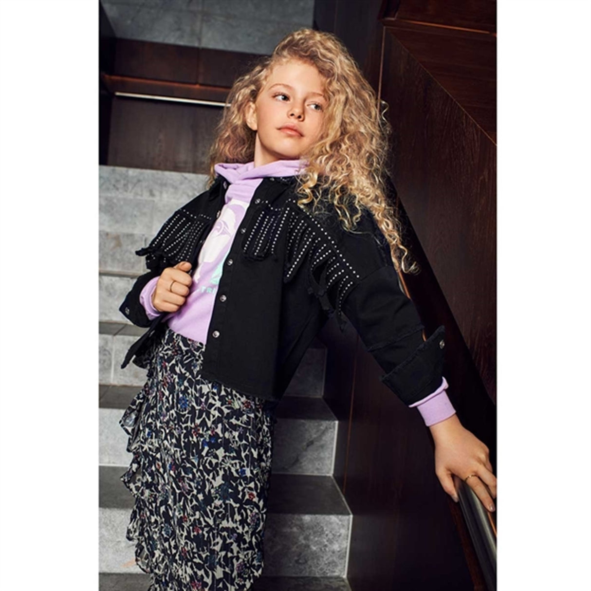 Kids ONLY Black Frill Shirt Woxer