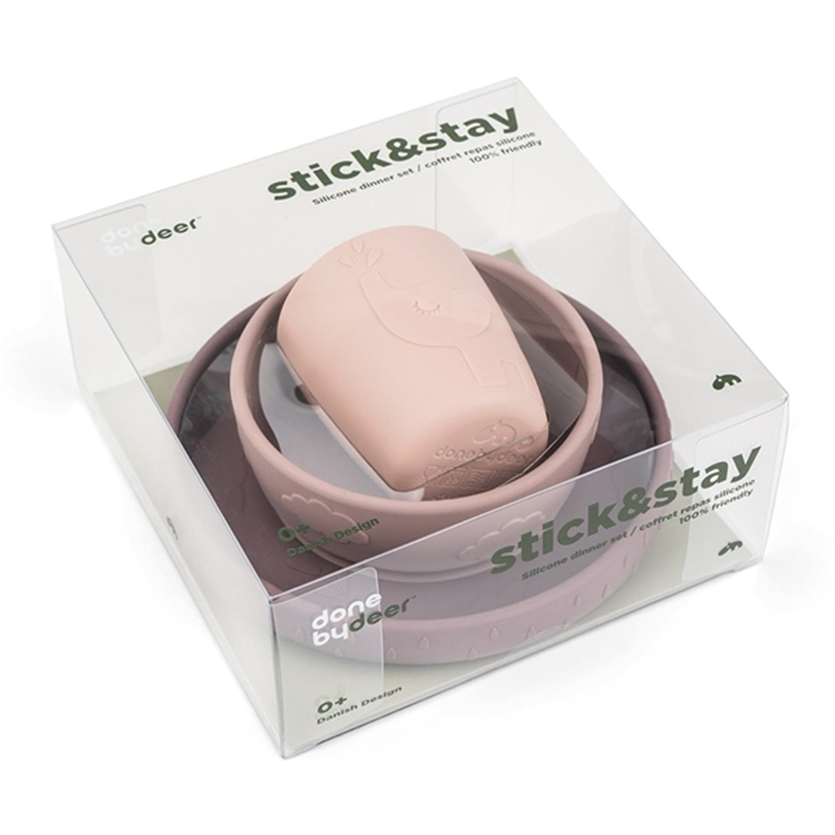 Done by Deer Stick&Stay Dinner Set Deer Friends Powder