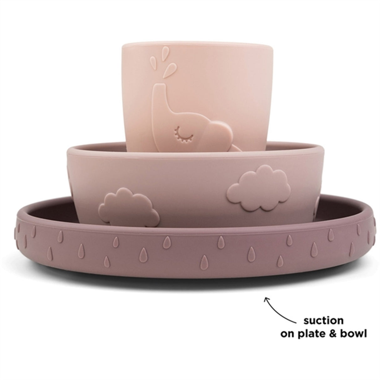 Done by Deer Stick&Stay Dinner Set Deer Friends Powder