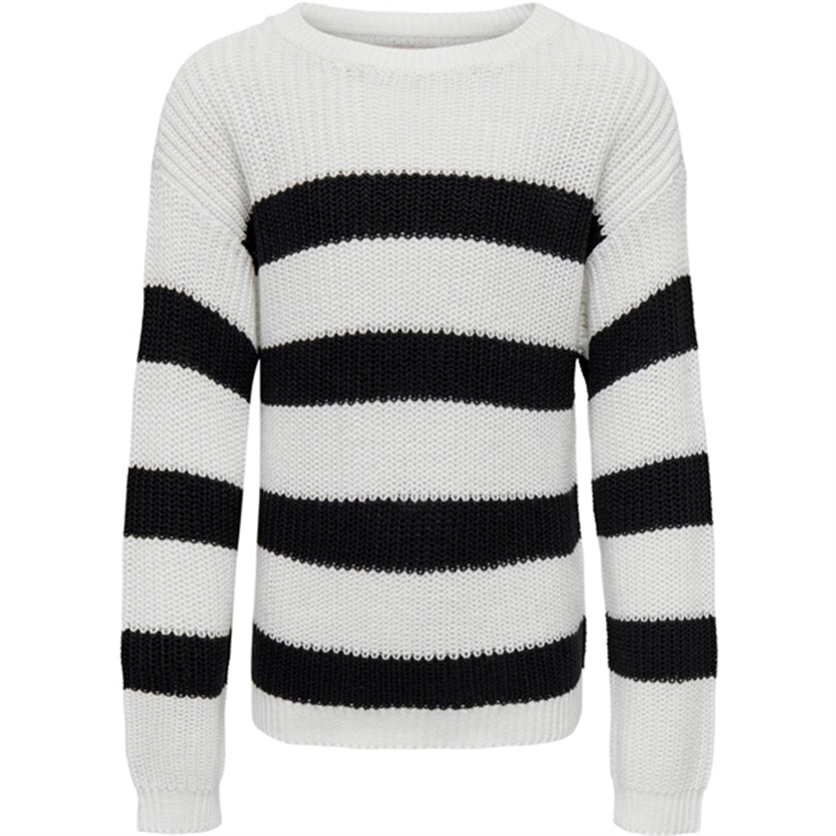 kids only Cloud Dancer Black Sif Striped Knit Blouse