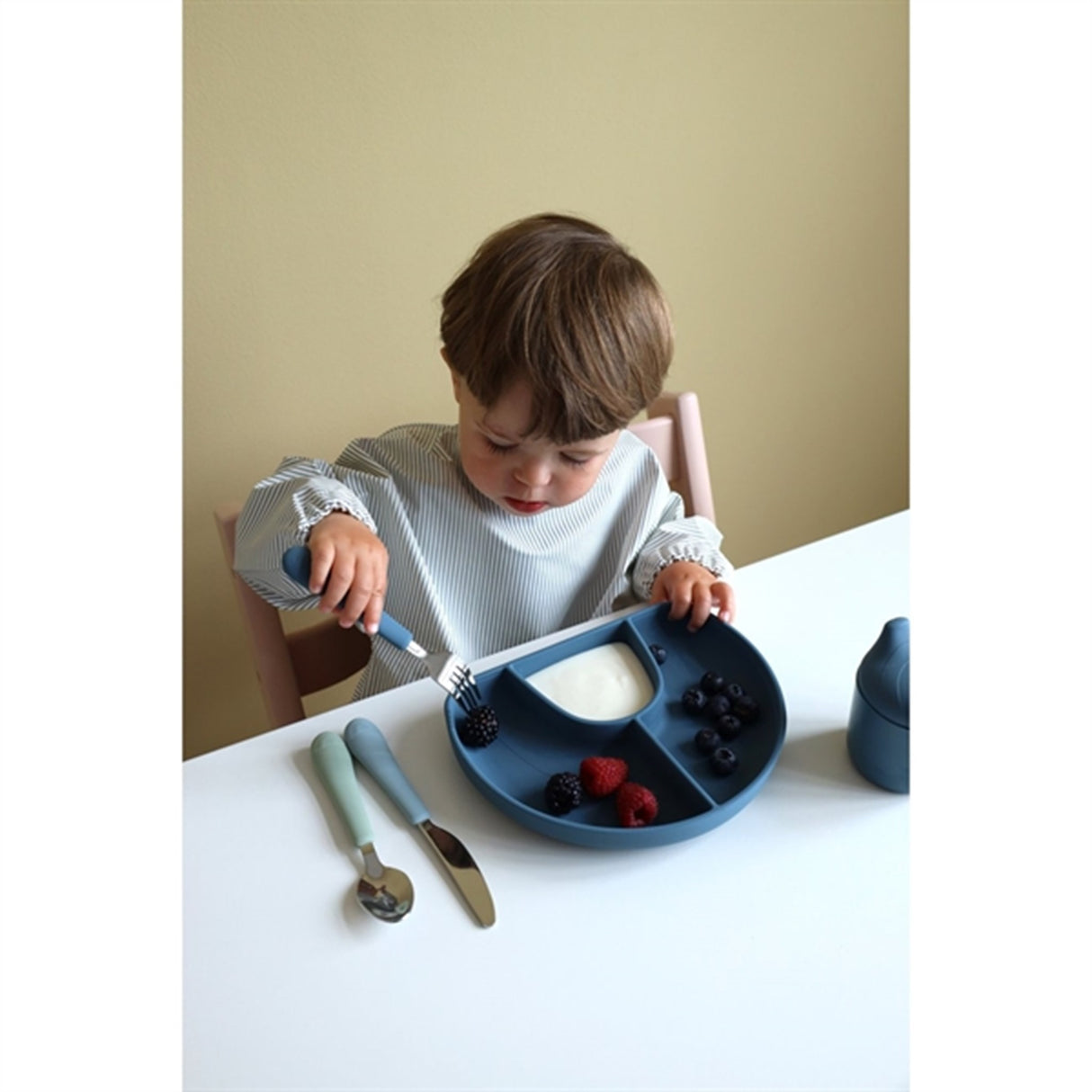 Cam Cam Copenhagen Rainbow Divided Plate Midnight Blue