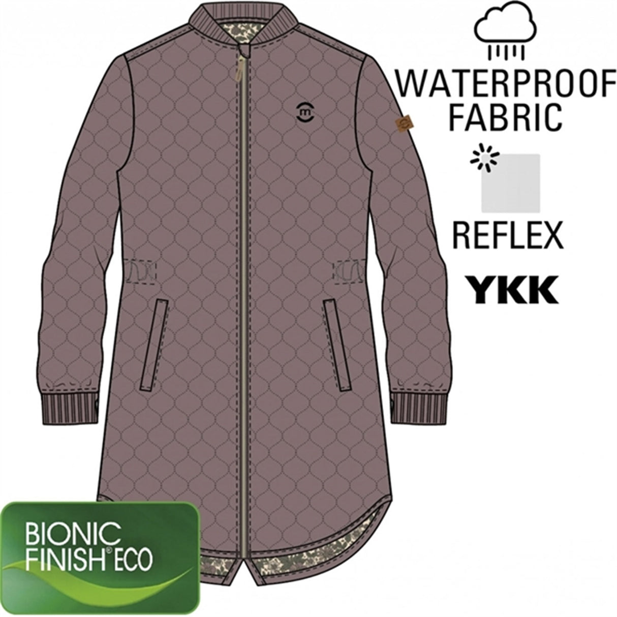 Mikk-Line Duvet Coat Twilight Mauve 4