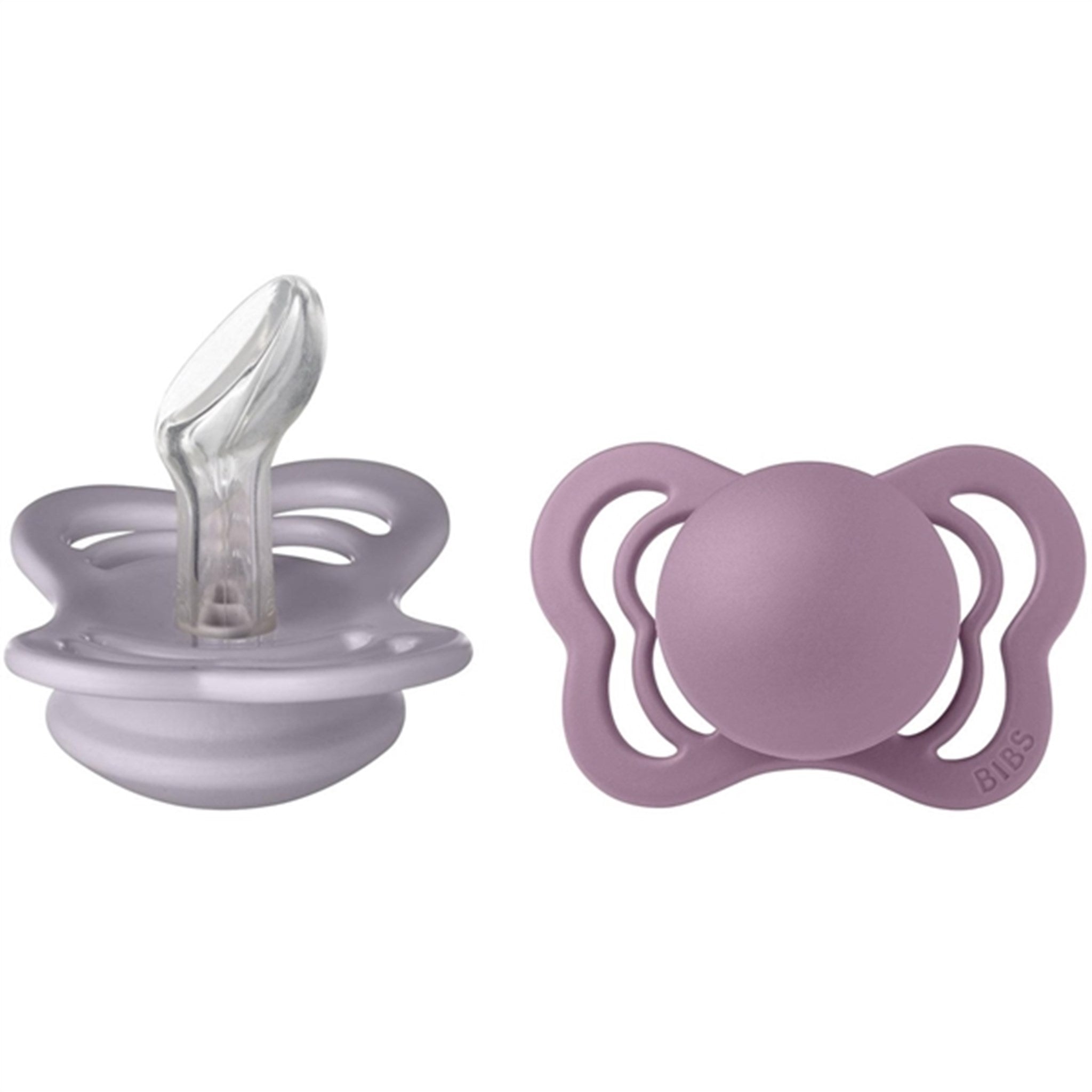 Bibs Couture Silicone Pacifier 2-pack Fossil Grey/Mauve