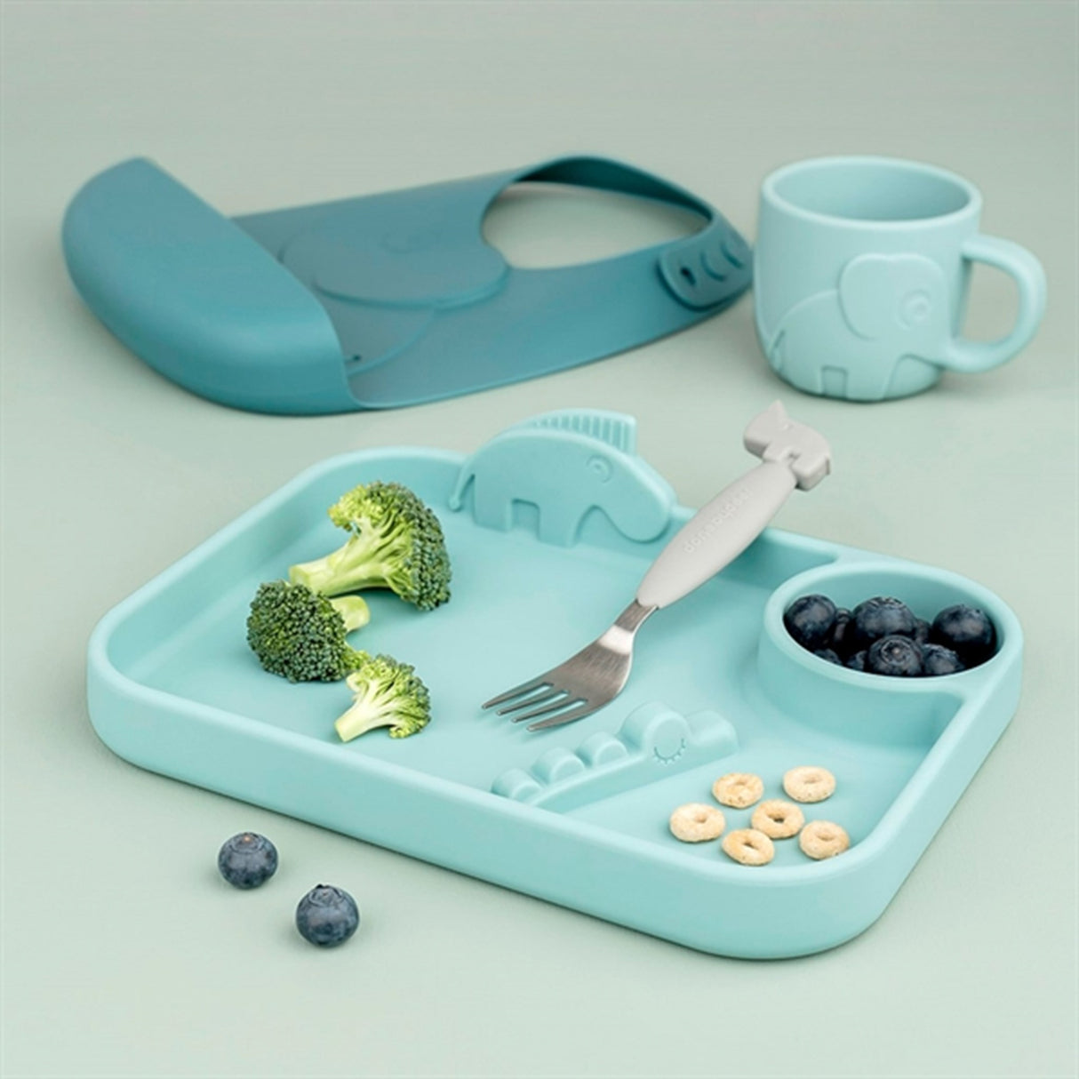 Done by Deer Peekaboo Plate Blue