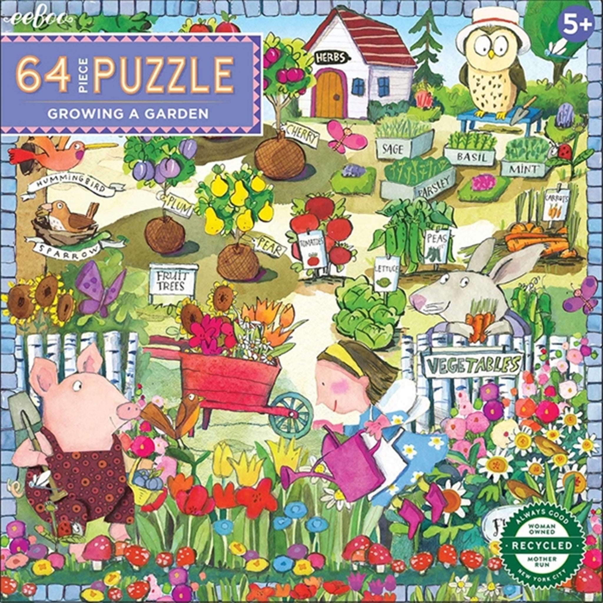 Eeboo Puzzle 64 Pieces - Kitchen Garden