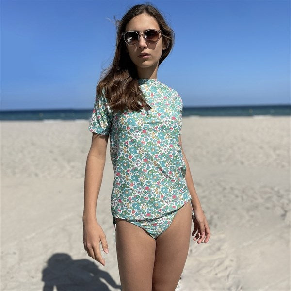 Petit Crabe Betsy D Luna Boatneck Swim Shirt Liberty© fabric